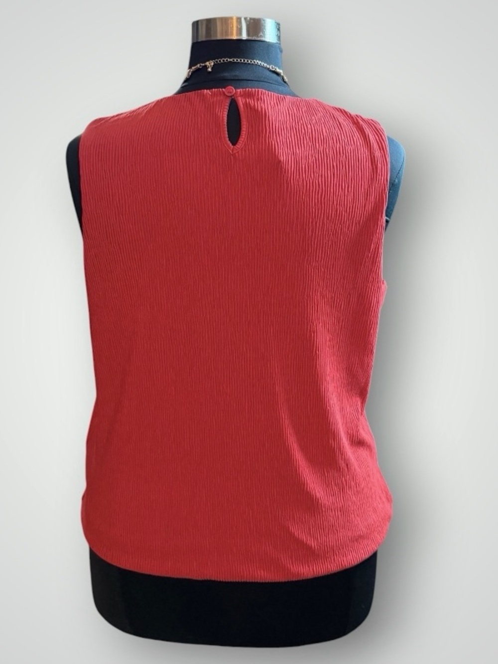 NWT Women's Nine West Texture Pleated Sleeveless Knit Top XXL - Picture 4 of 5